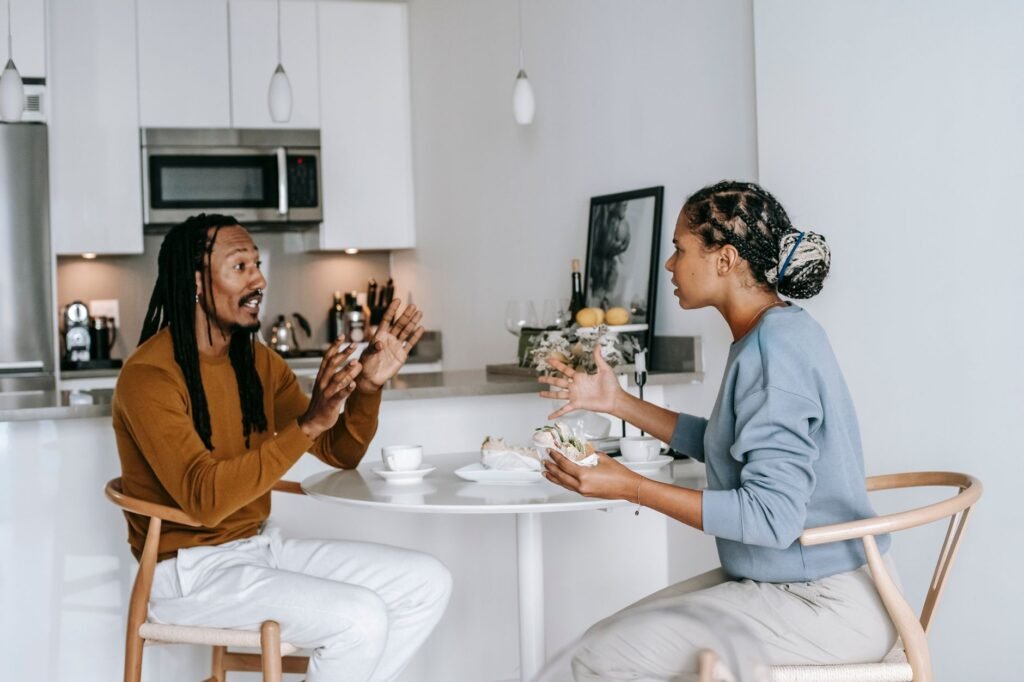 Couple talking together Cultivating Emotional Intelligence