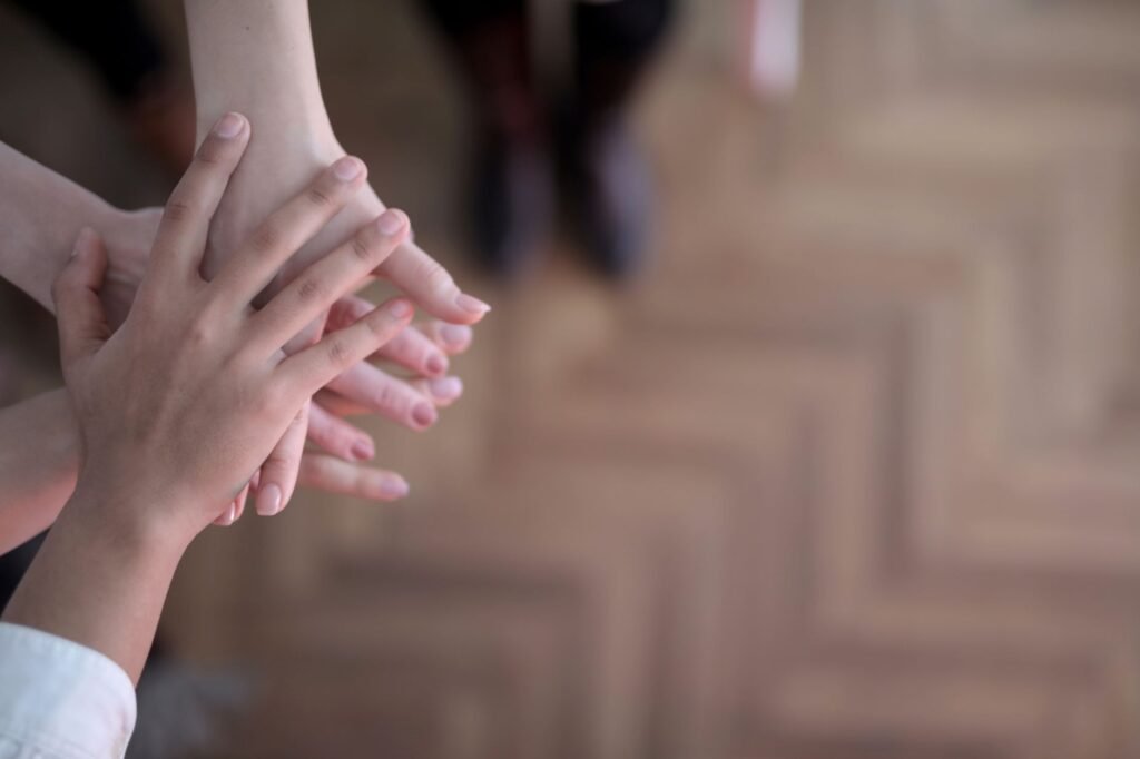 A group of believers supporting each other in faith