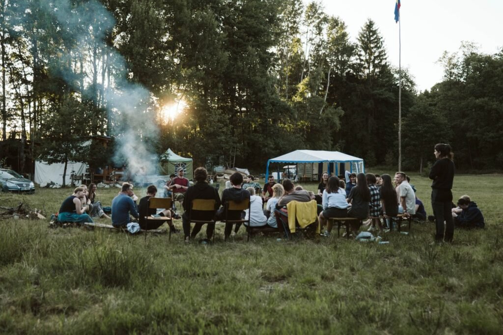 A joyful community gathering, illustrating the power of connection and support