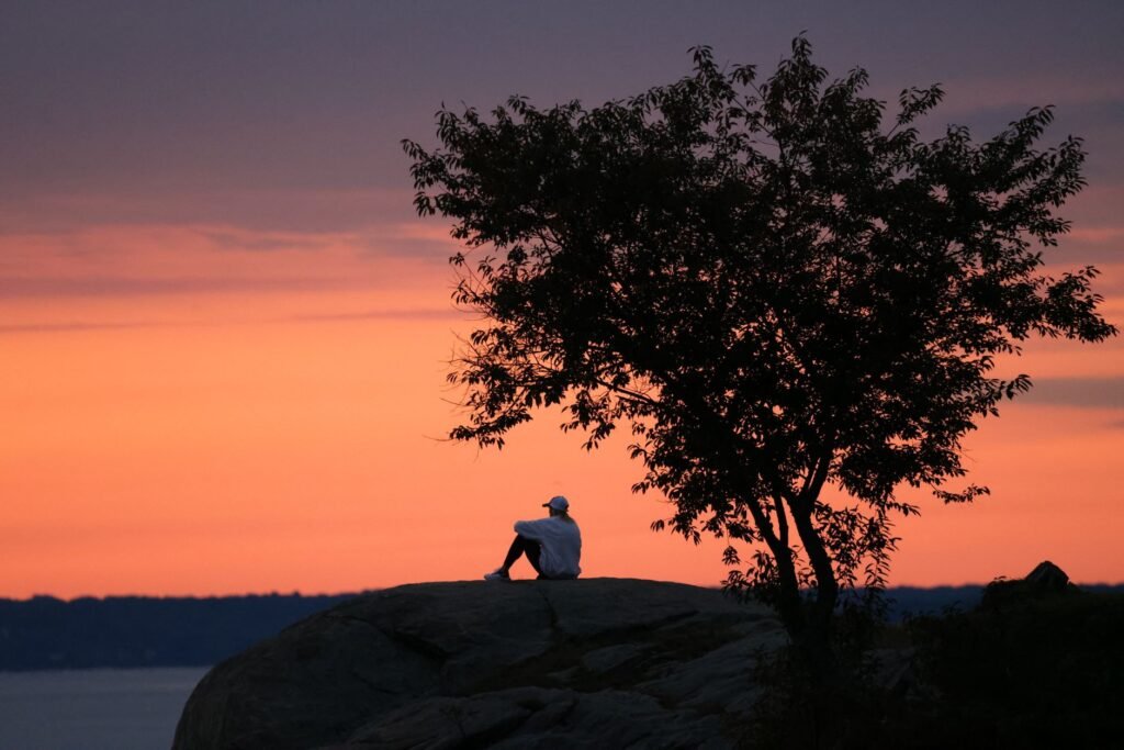A moment of quiet reflection, inviting contentment and peace into our lives