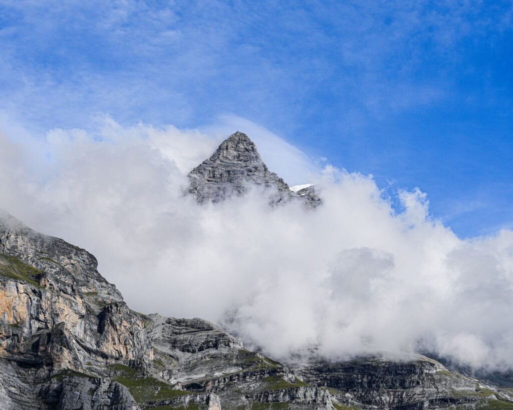 A mountain peak represents the heights of spiritual growth that patience can lead to