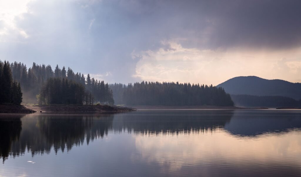 A serene landscape inviting reflection and calmness