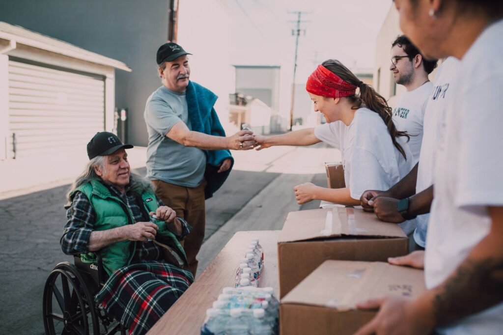 A community coming together to help those in need