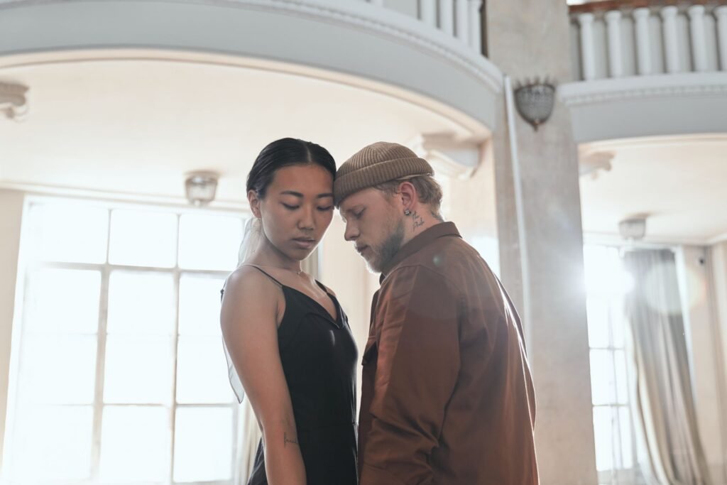 A couple embracing, embodying grace and forgiveness in their relationship