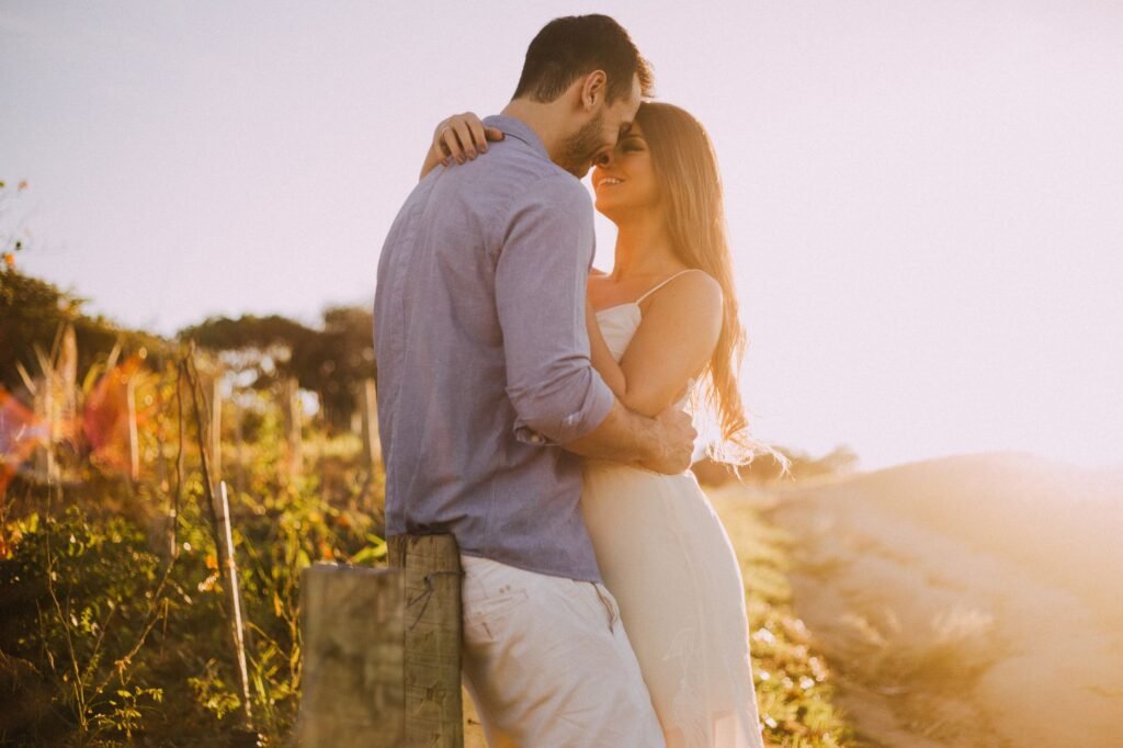 A couple embracing, symbolizing reconciliation and love