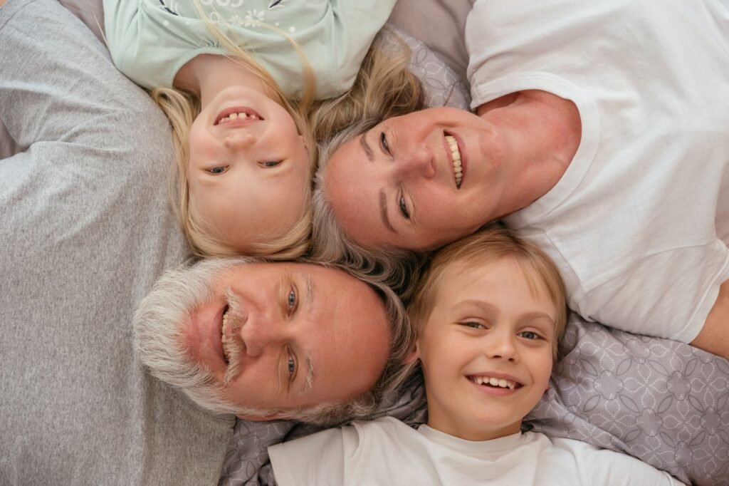 A family sharing moments of joy and gratitude together
