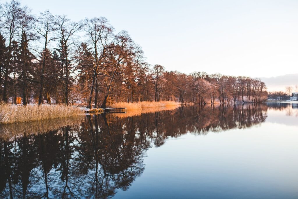 A peaceful nature scene symbolizes finding rest and comfort in God's creation