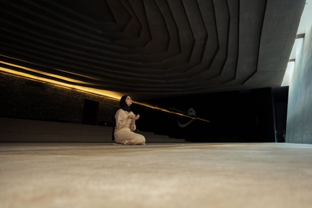 A peaceful prayer space inviting reflection and connection with God