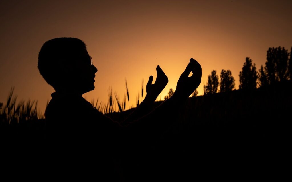 A sunset symbolizing hope and reflection during prayer