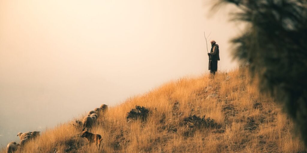 Abraham receiving God's call to leave his homeland