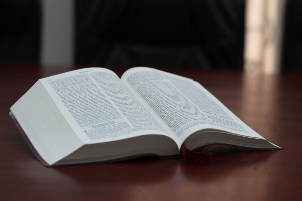 An open Bible inviting reflection and study