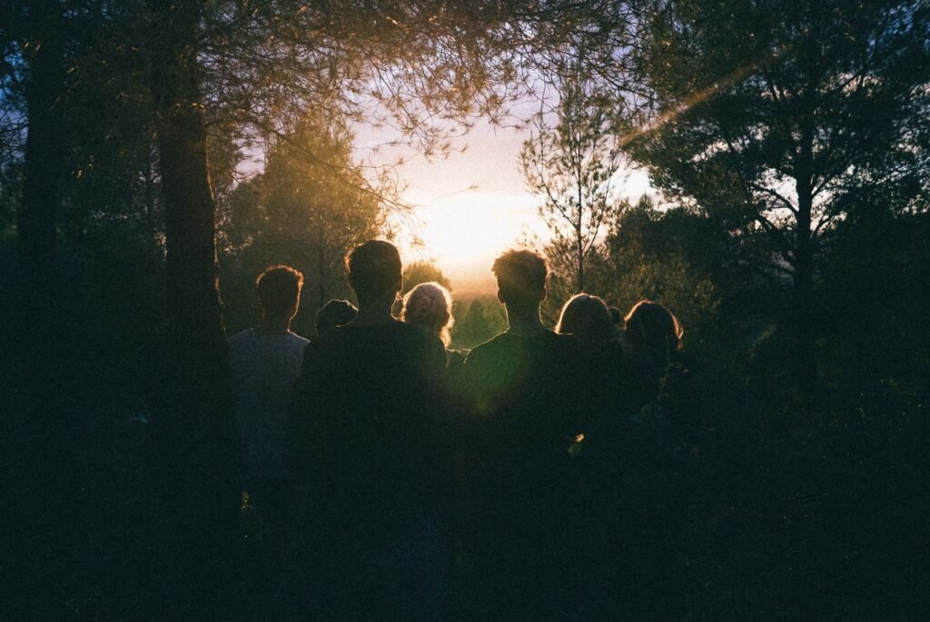 Friends gathered together can remind us of the blessings of community and support