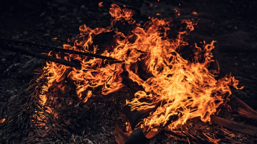 Moses encounters God at the burning bush